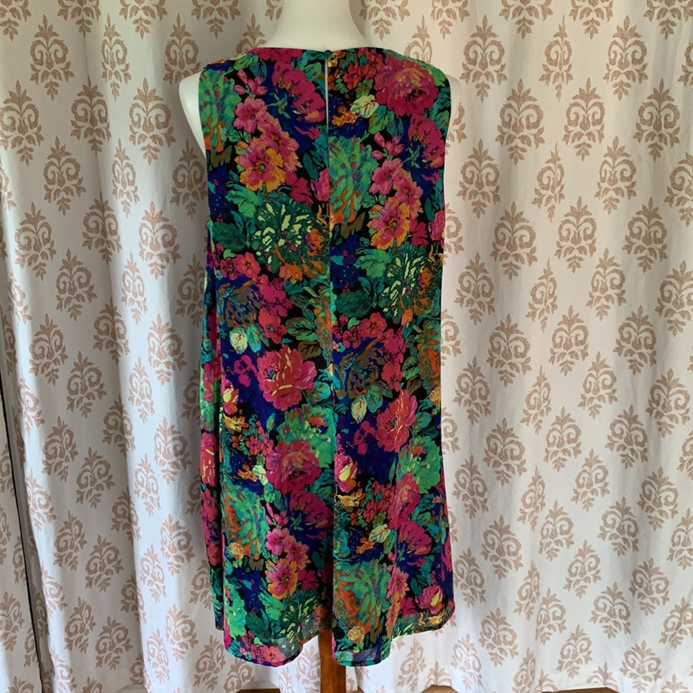 Tribal femme floral flowy shift dress M - Picture 5 of 11